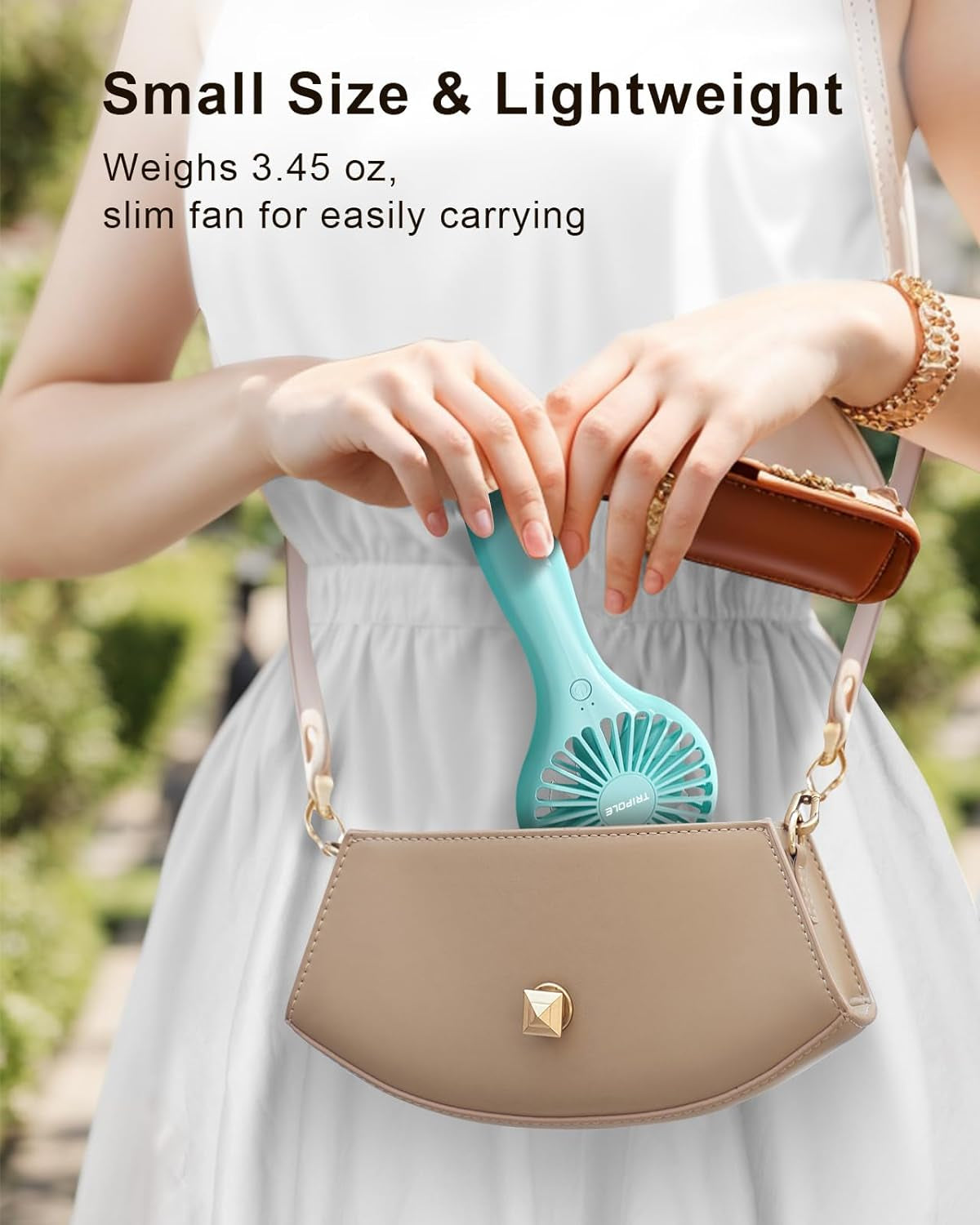 Mini Handheld Fan Battery Operated Small Personal Portable Speed Adjustable USB Rechargeable Fan Cute Design Powerful Eyelash Fan for Stylish Kids Girls Women Men Indoor Outdoor Travelling